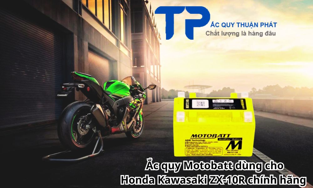 Ắc quy Motobatt dùng cho Honda Kawasaki ZX-10R chính hãng