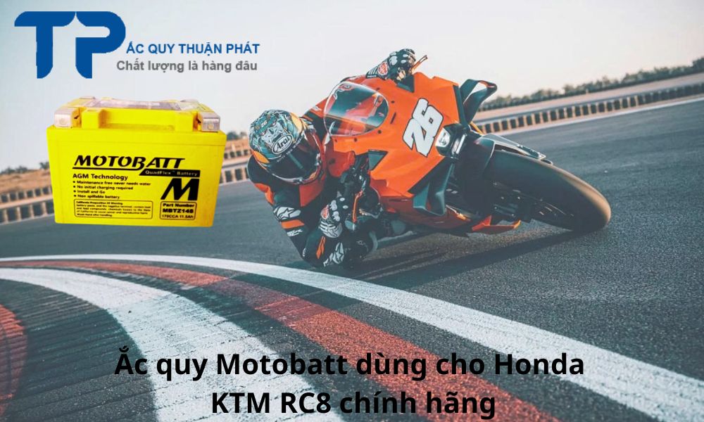 Ắc quy Motobatt dùng cho Honda KTM RC8 chính hãng