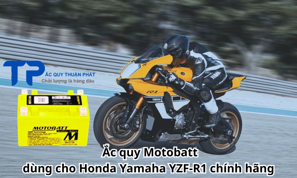 Ắc quy Motobatt dùng cho Honda Yamaha YZF-R1 chính hãng