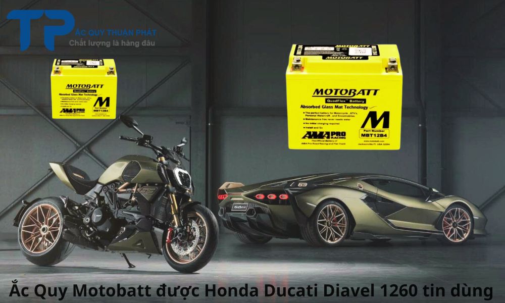 Ắc Quy Motobatt được Honda Ducati Diavel 1260 tin dùng