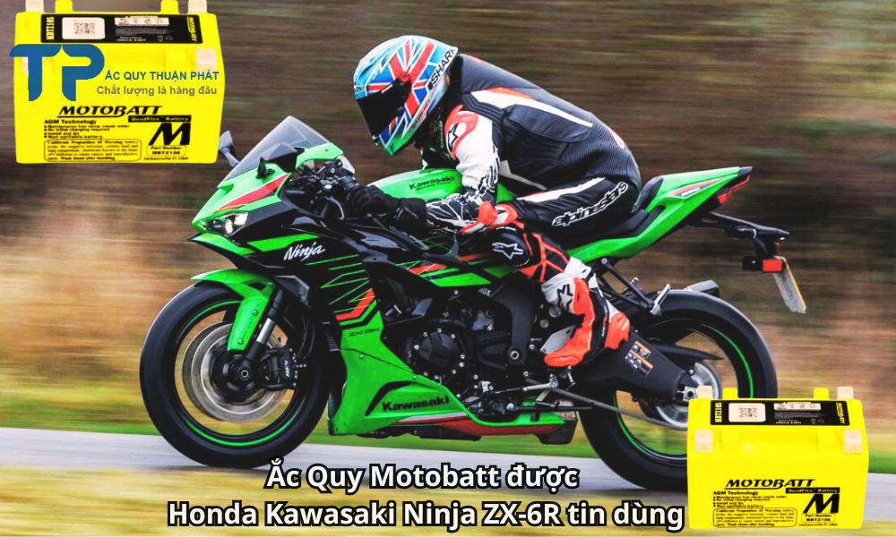 Ắc Quy Motobatt được Honda Kawasaki Ninja ZX-6R tin dùng