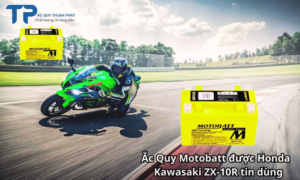 Ắc Quy Motobatt được Honda Kawasaki ZX-10R tin dùng