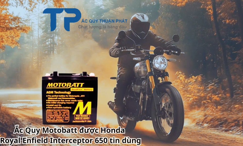 Ắc Quy Motobatt được Honda Royal Enfield Interceptor 650 tin dùng