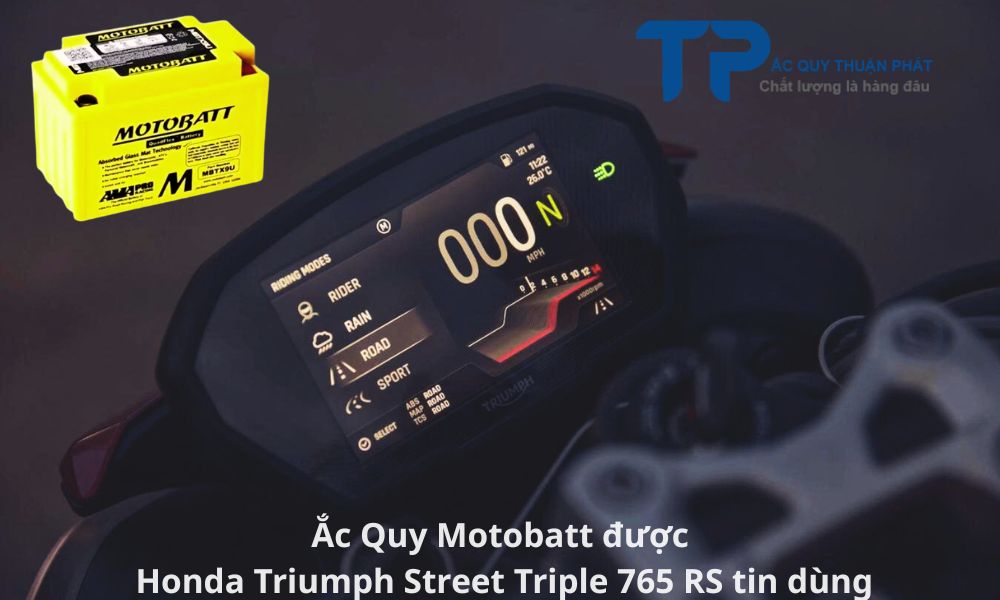 Ắc Quy Motobatt được Honda Triumph Street Triple 765 RS tin dùng