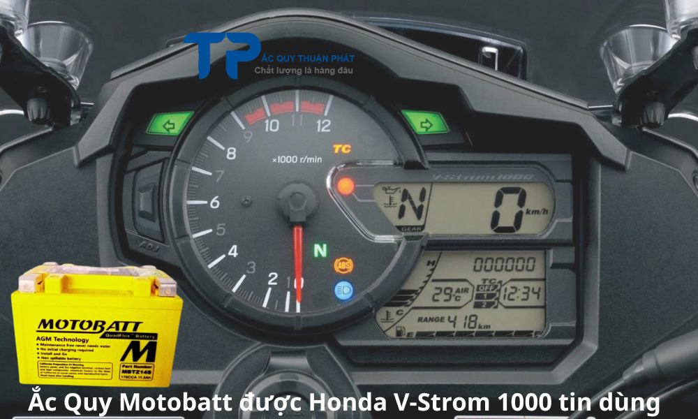 Ắc Quy Motobatt được Honda V-Strom 1000 tin dùng