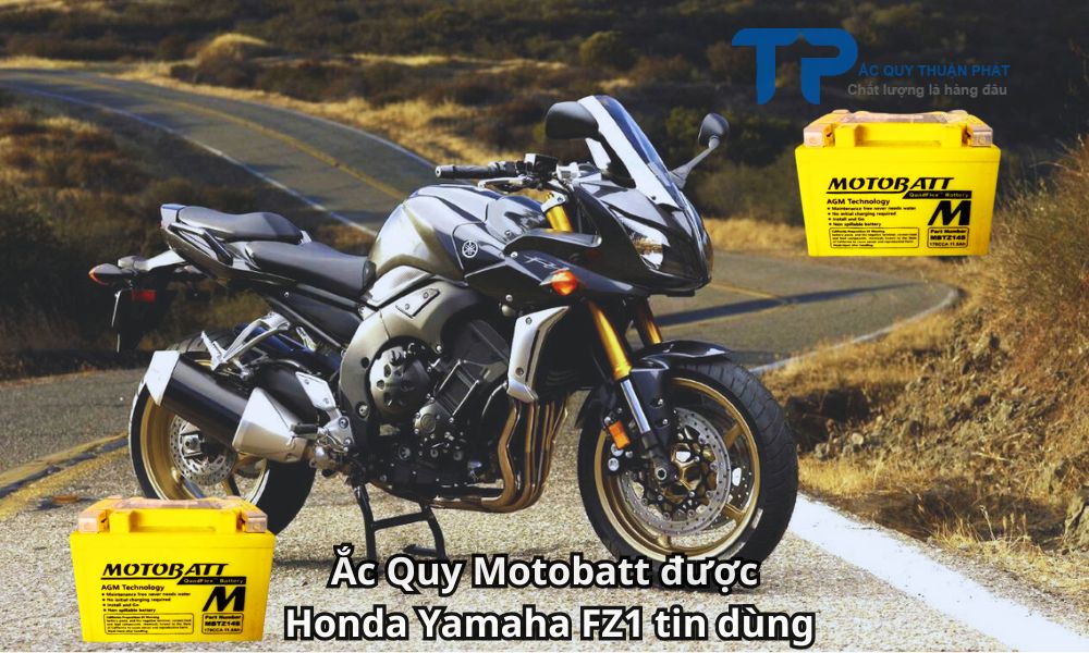 Ắc Quy Motobatt được Honda Yamaha FZ1 tin dùng