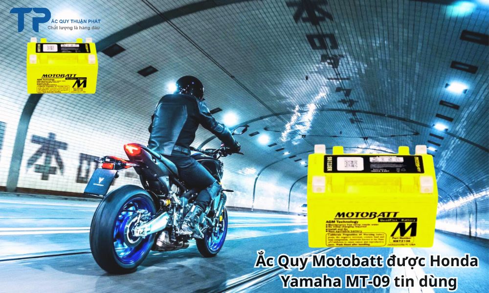 Ắc Quy Motobatt được Honda Yamaha MT-09 tin dùng