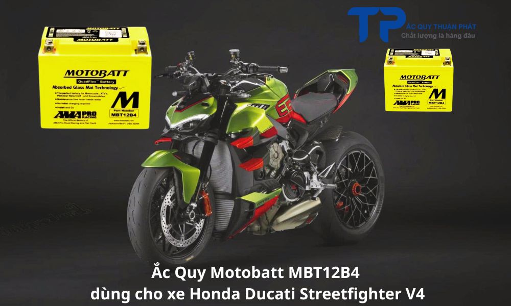 Ắc Quy Motobatt MBT12B4 Dùng Cho Xe Honda Ducati Streetfighter V4