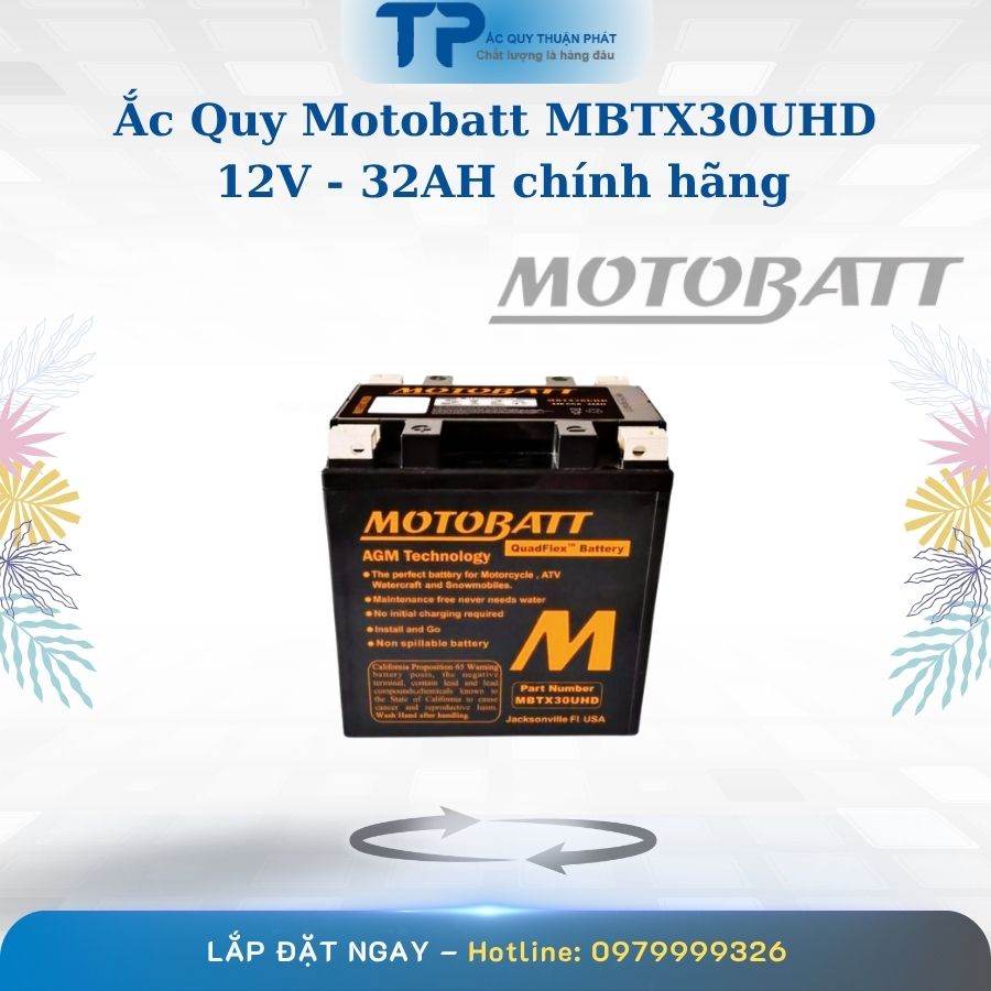 Ắc quy Motobatt MBTX30UHD 12V - 32AH chính hãng