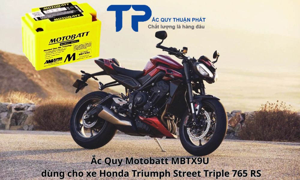 Ắc Quy Motobatt MBTX9U dùng cho xe Honda Triumph Street Triple 765 RS