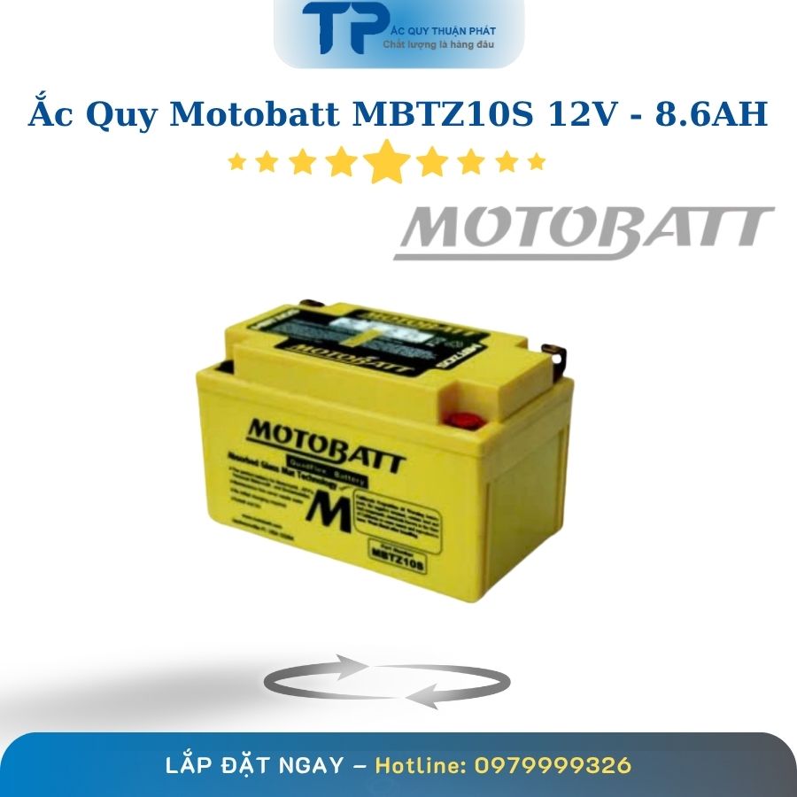 Ắc quy Motobatt MBTZ10S 12V - 8.6AH