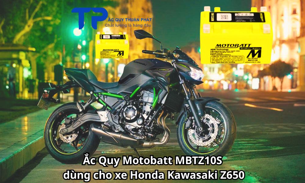 Ắc Quy Motobatt MBTZ10S dùng cho xe Honda Kawasaki Z650