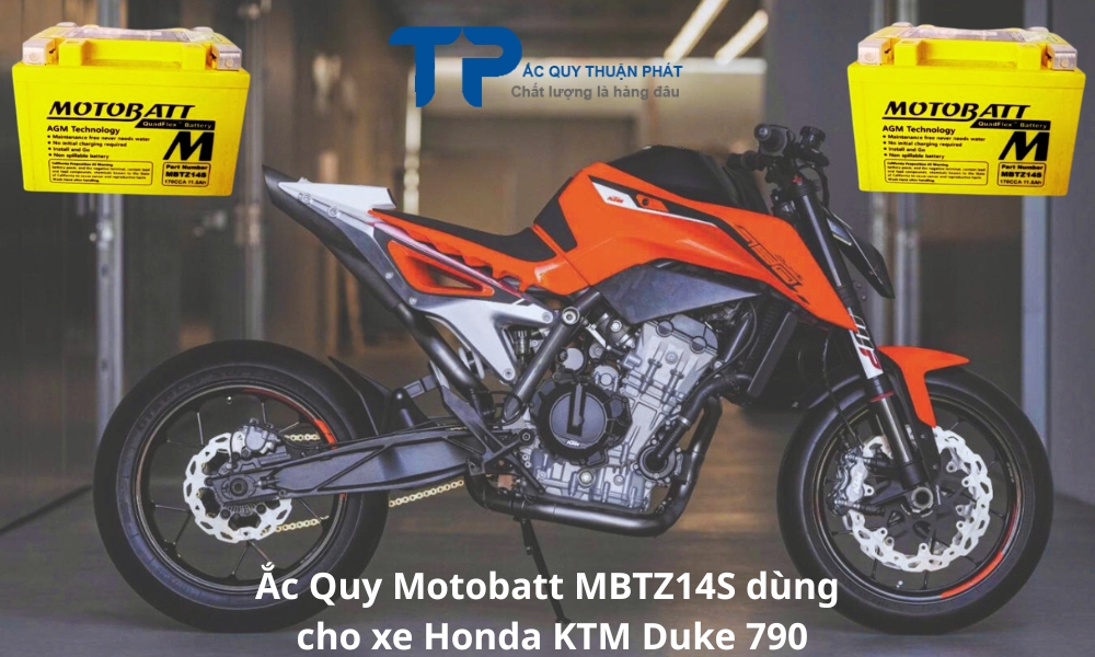 Ắc Quy Motobatt MBTZ14S dùng cho xe Honda KTM Duke 790