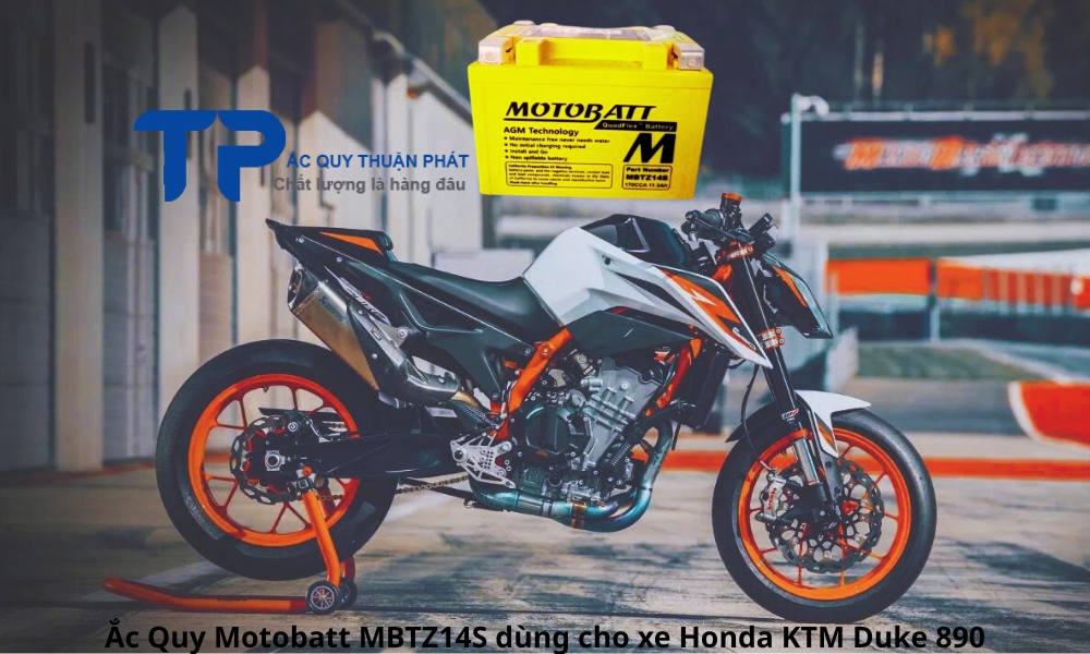 Ắc Quy Motobatt MBTZ14S dùng cho xe Honda KTM Duke 890