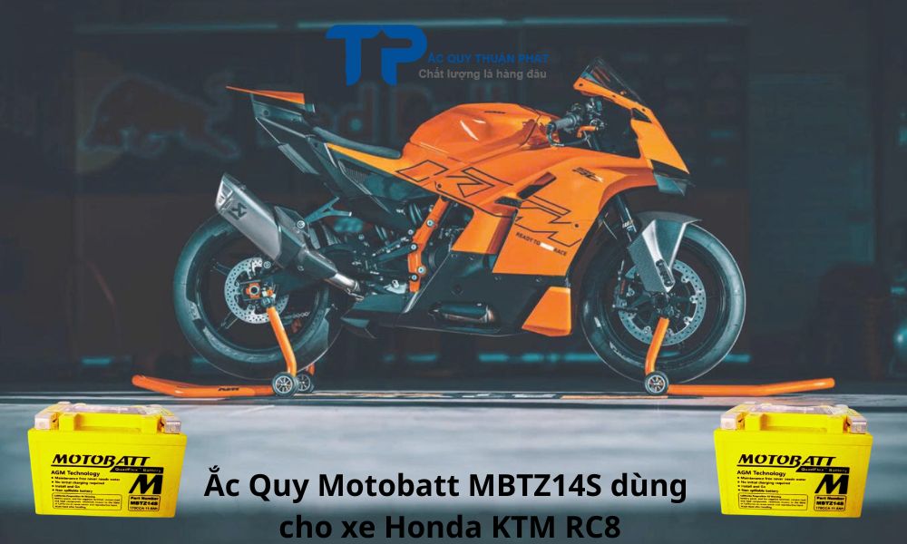 Ắc Quy Motobatt MBTZ14S dùng cho xe Honda KTM RC8