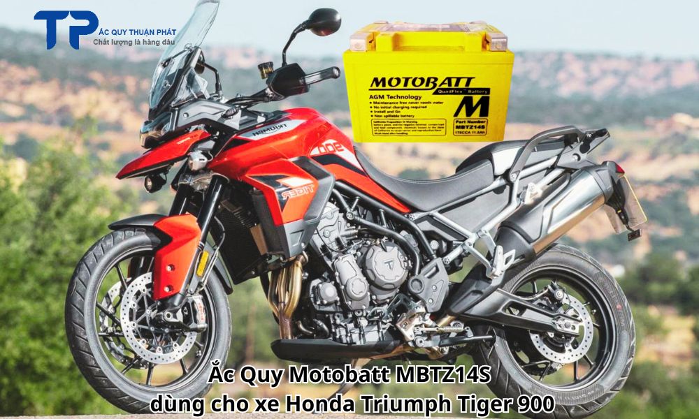 Ắc Quy Motobatt MBTZ14S dùng cho xe Honda Triumph Tiger 900