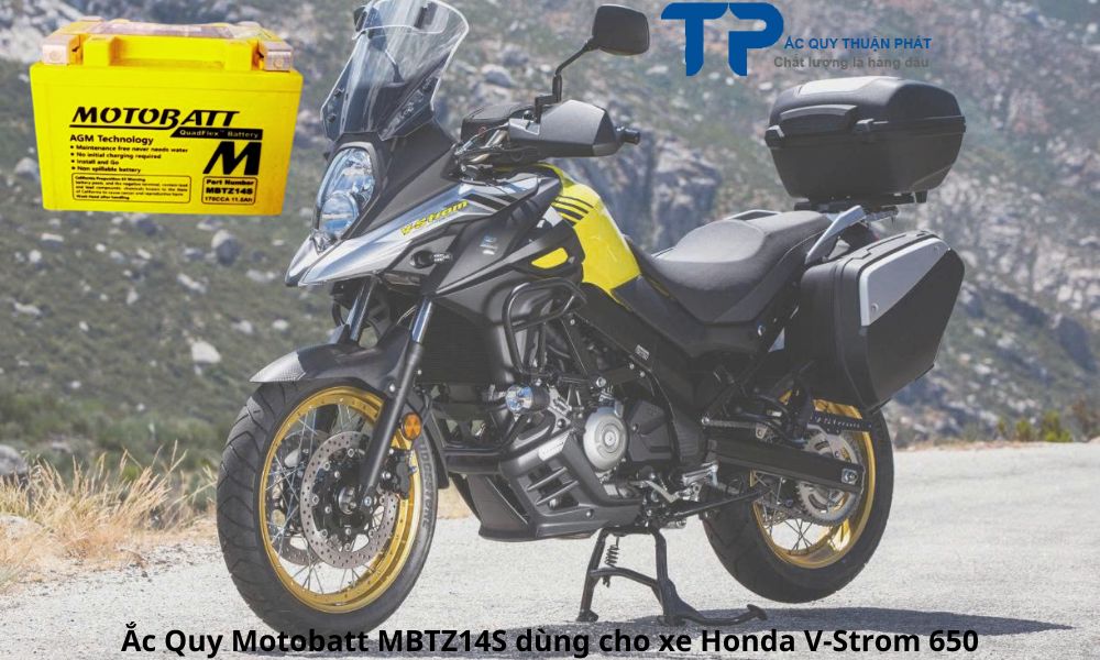 Ắc Quy Motobatt MBTZ14S dùng cho xe Honda V-Strom 650