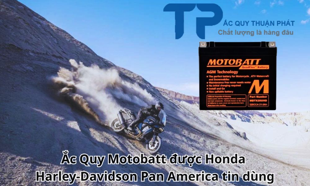 Ắc Quy Motobatt được Honda Harley-Davidson Pan America tin dùng