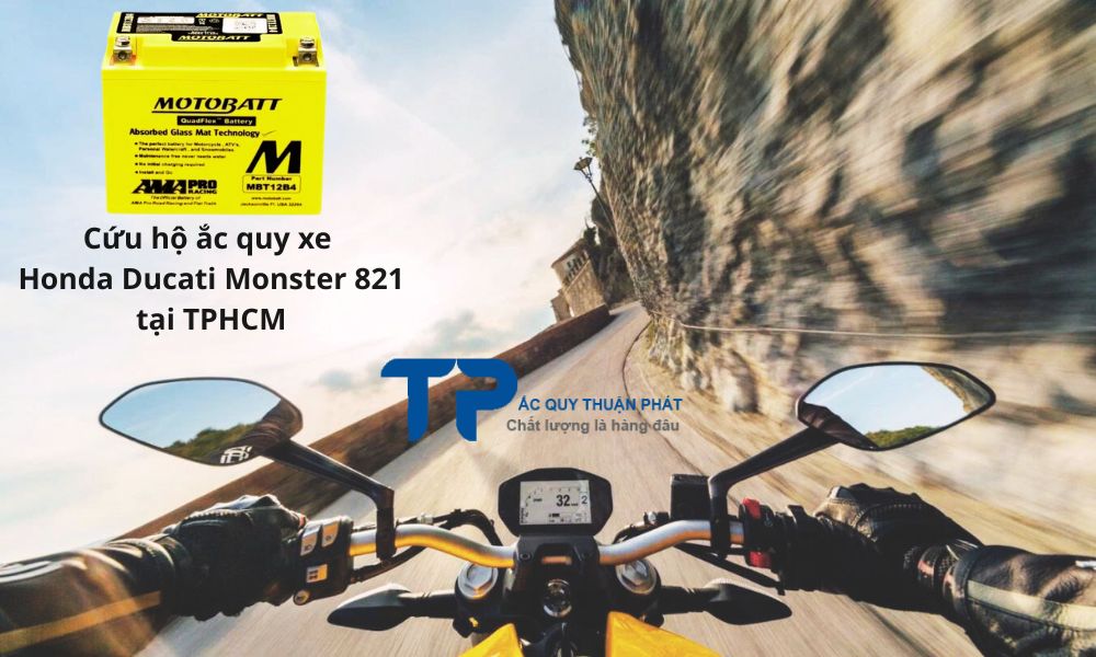 Cứu hộ ắc quy xe Honda Ducati Monster 821 tại TPHCM