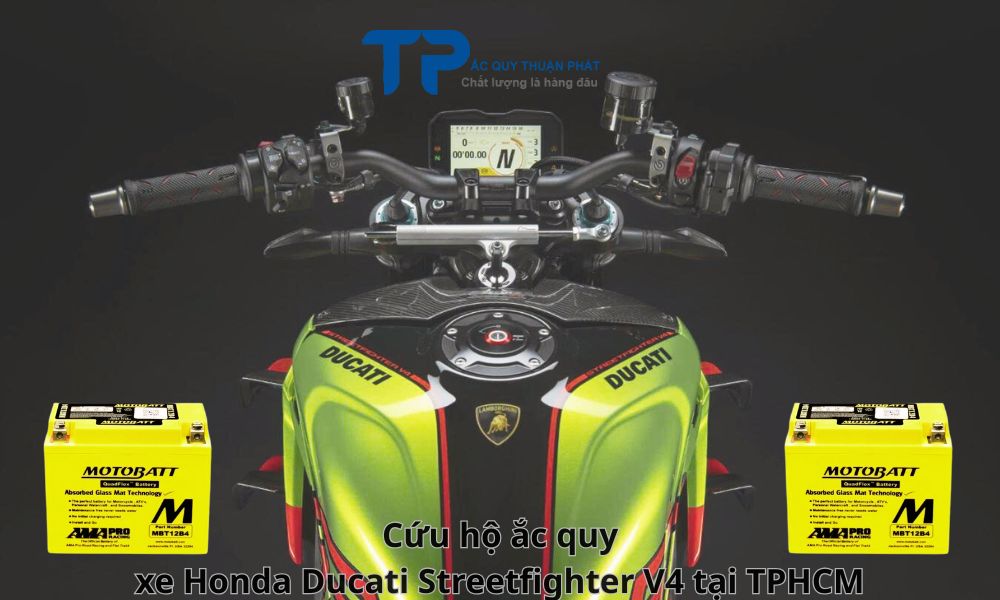 Cứu hộ ắc quy xe Honda Ducati Streetfighter V4 tại TPHCM