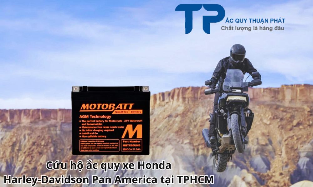 Cứu hộ ắc quy xe Honda Harley-Davidson Pan America tại TPHCM