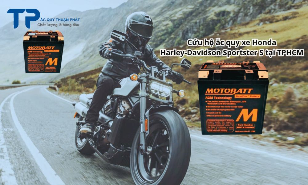 Cứu hộ ắc quy xe Honda Harley-Davidson Sportster S tại TPHCM