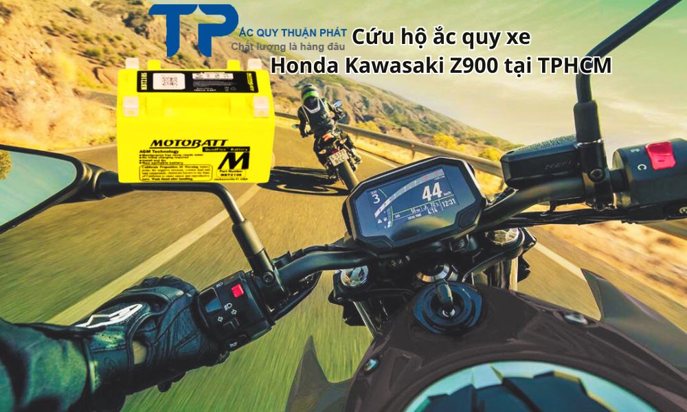 Cứu hộ ắc quy xe Honda Kawasaki Z650 tại TPHCM