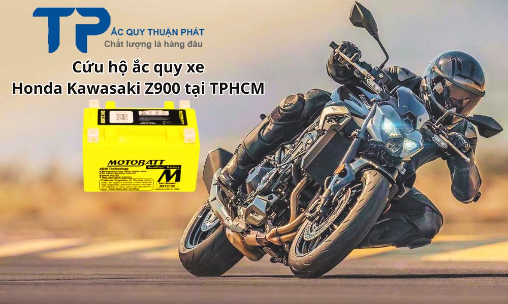 Cứu hộ ắc quy xe Honda Kawasaki Z900 tại TPHCM