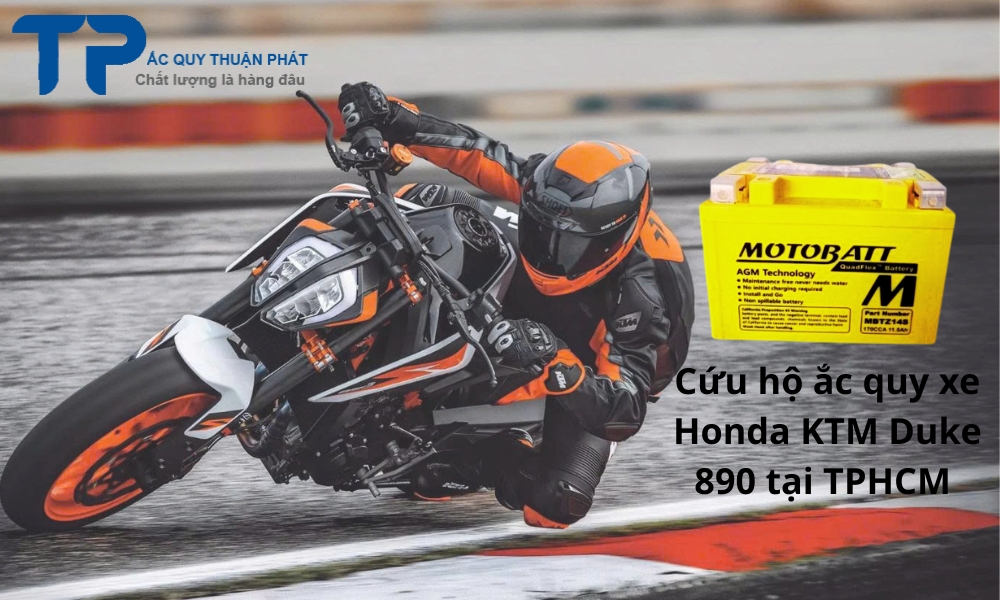 Cứu hộ ắc quy xe Honda KTM Duke 890 tại TPHCM