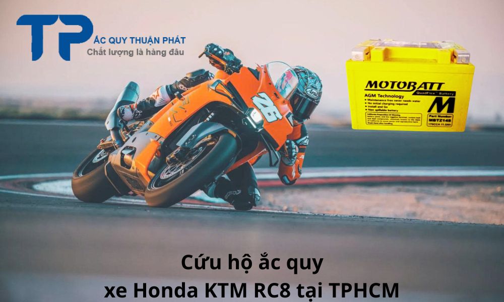 Cứu hộ ắc quy xe Honda KTM RC8 tại TPHCM