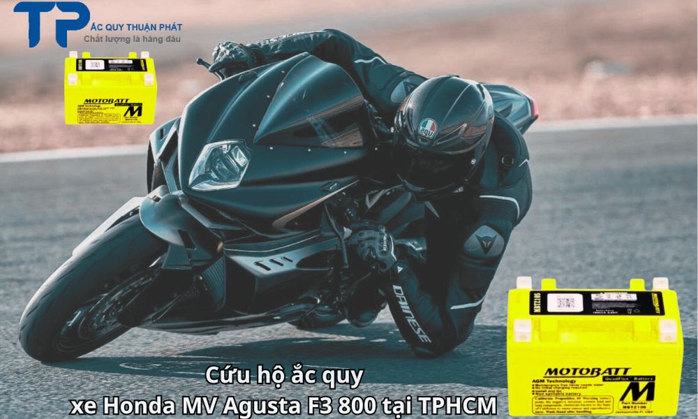 Cứu hộ ắc quy xe Honda MV Agusta F3 800 tại TPHCM