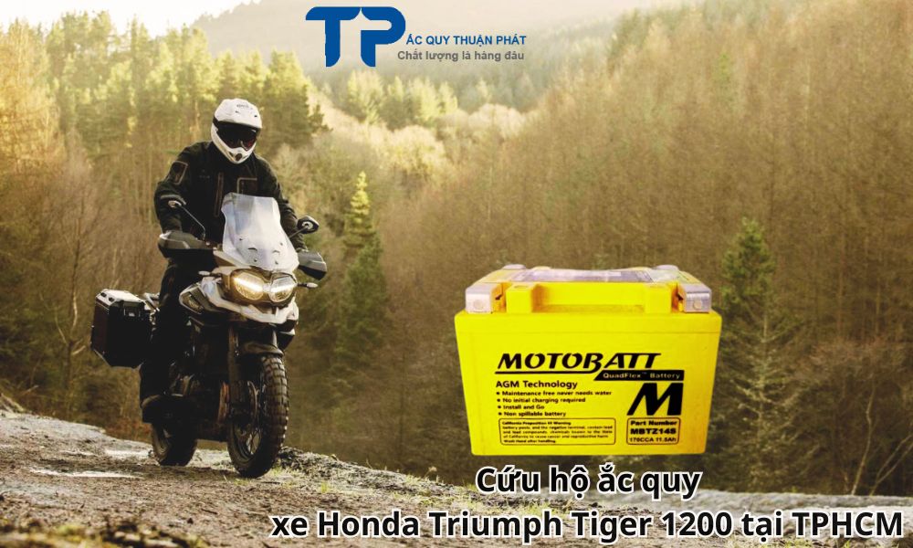 Cứu hộ ắc quy xe Honda Triumph Tiger 1200 tại TPHCM