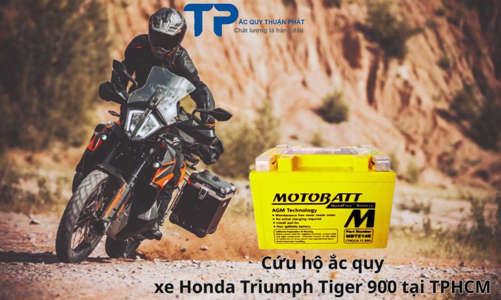 Cứu hộ ắc quy xe Honda Triumph Tiger 900 tại TPHCM