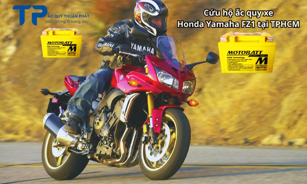 Cứu hộ ắc quy xe Honda Yamaha FZ1 tại TPHCM