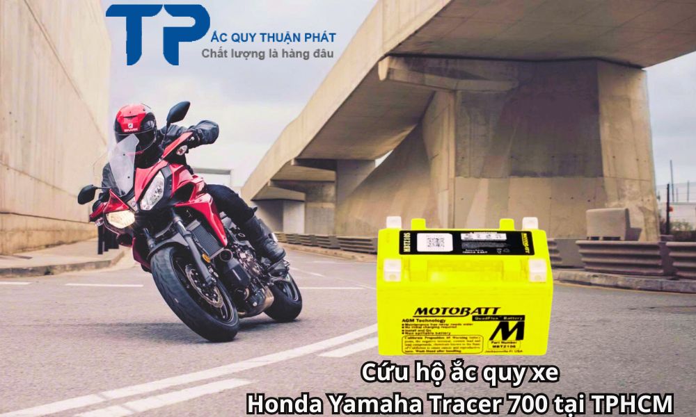 Cứu hộ ắc quy xe Honda Yamaha Tracer 700 tại TPHCM