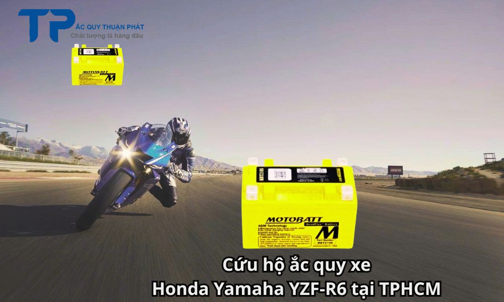 Cứu hộ ắc quy xe Honda Yamaha YZF-R6 tại TPHCM