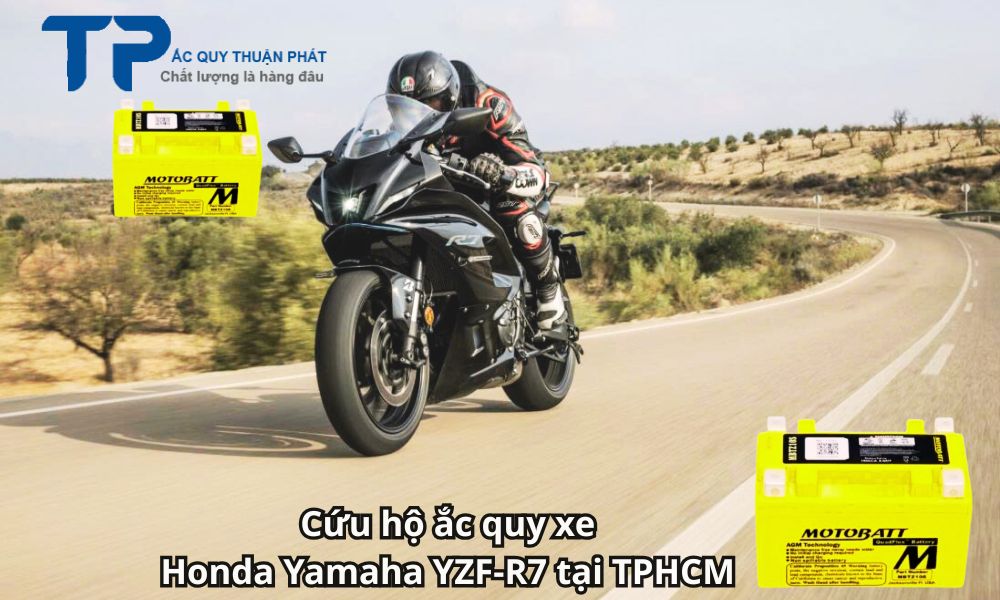 Cứu hộ ắc quy xe Honda Yamaha YZF-R7 tại TPHCM