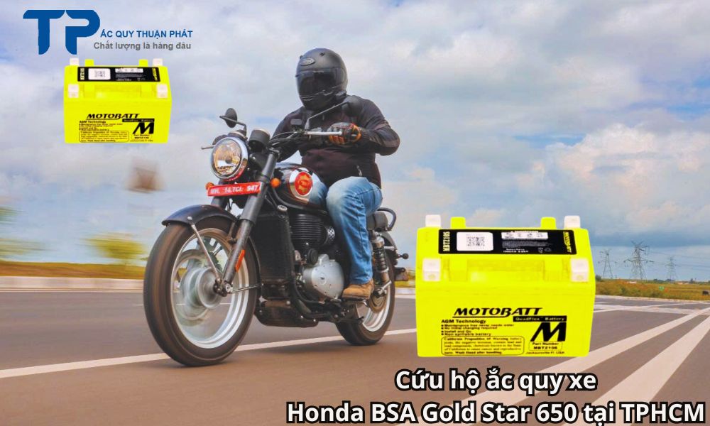 Cứu hộ ắc quy xe Honda BSA Gold Star 650 tại TPHCM