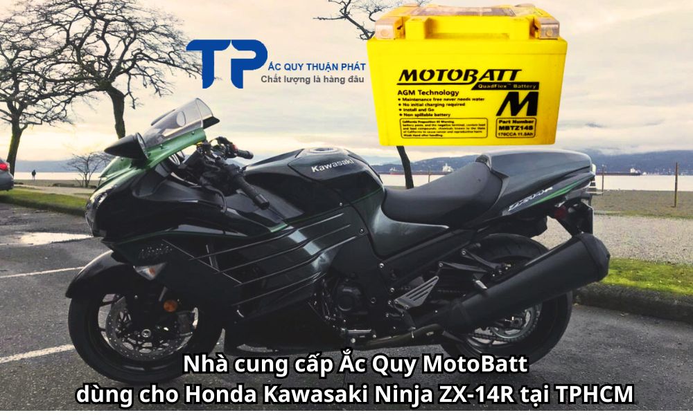 Nhà cung cấp Ắc Quy MotoBatt dùng cho Honda Kawasaki Ninja ZX-14R tại TPHCM