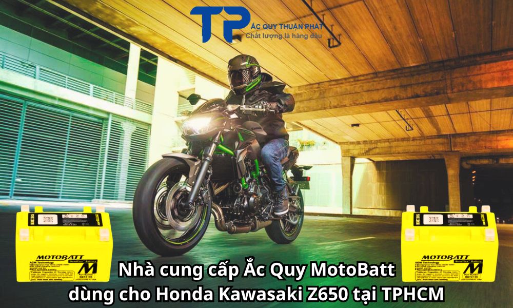 Nhà cung cấp Ắc Quy MotoBatt dùng cho Honda Kawasaki Z650 tại TPHCM