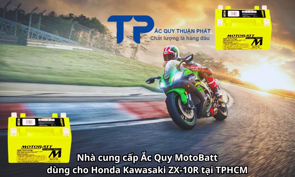 Nhà cung cấp Ắc Quy MotoBatt dùng cho Honda Kawasaki ZX-10R tại TPHCM