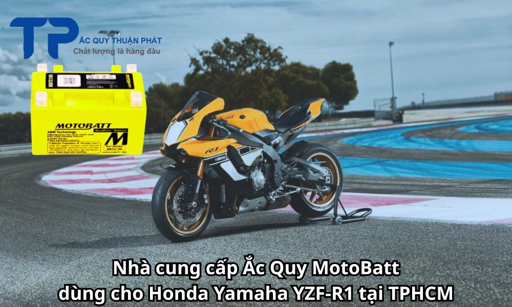 Nhà cung cấp Ắc Quy MotoBatt dùng cho Honda Yamaha YZF-R1 tại TPHCM