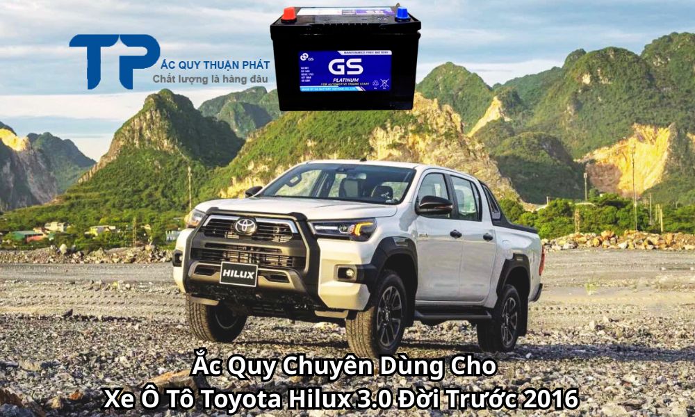 Ắc Quy Chuyên Dùng Cho Xe Ô Tô Toyota Hilux 3.0 Đời Trước 2016