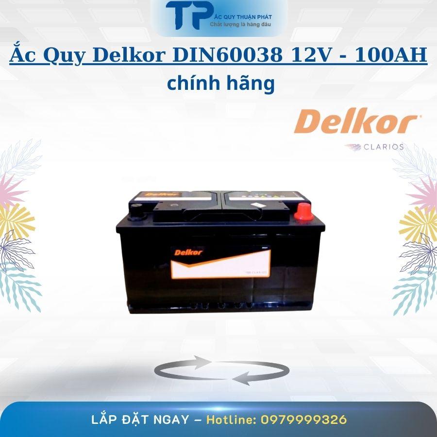 Ắc Quy Delkor DIN60098 12V-100Ah Chính Hãng