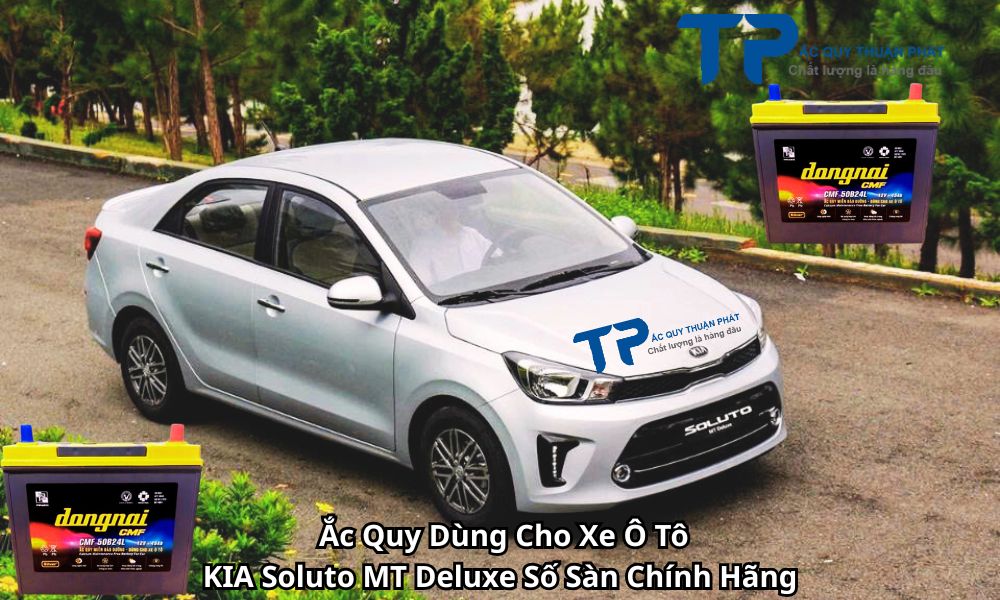 Ắc Quy Dùng Cho Xe Ô Tô KIA Soluto MT Deluxe Số Sàn Chính Hãng