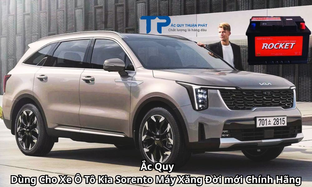 Ắc Quy Dùng Cho Xe Ô Tô Kia Sorento Máy Xăng Đời mới Chính Hãng