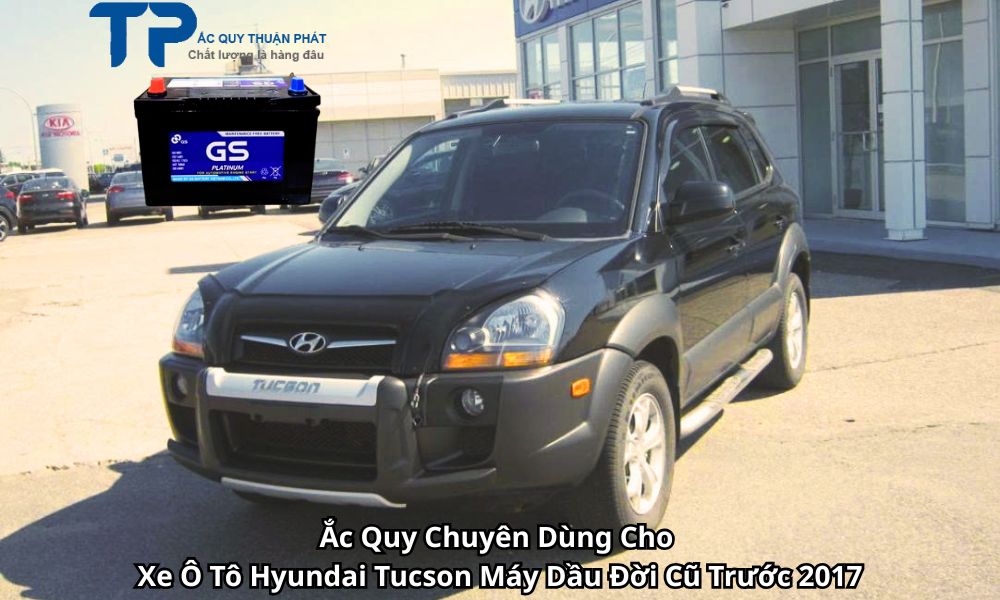 Ắc Quy Chuyên Dùng Cho Xe Ô Tô Hyundai Tucson Máy Dầu Đời Cũ Trước 2017