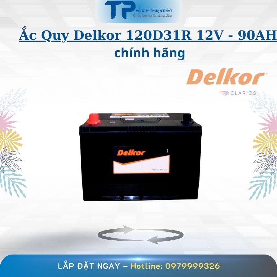 Ắc Quy Delkor 120D31R 12V-90Ah Chính Hãng