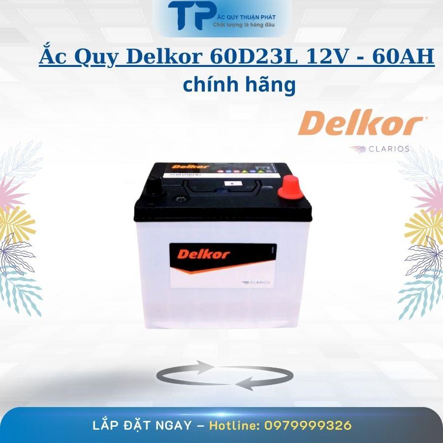 Ắc Quy Delkor 60D23L 12V-60Ah Chính Hãng