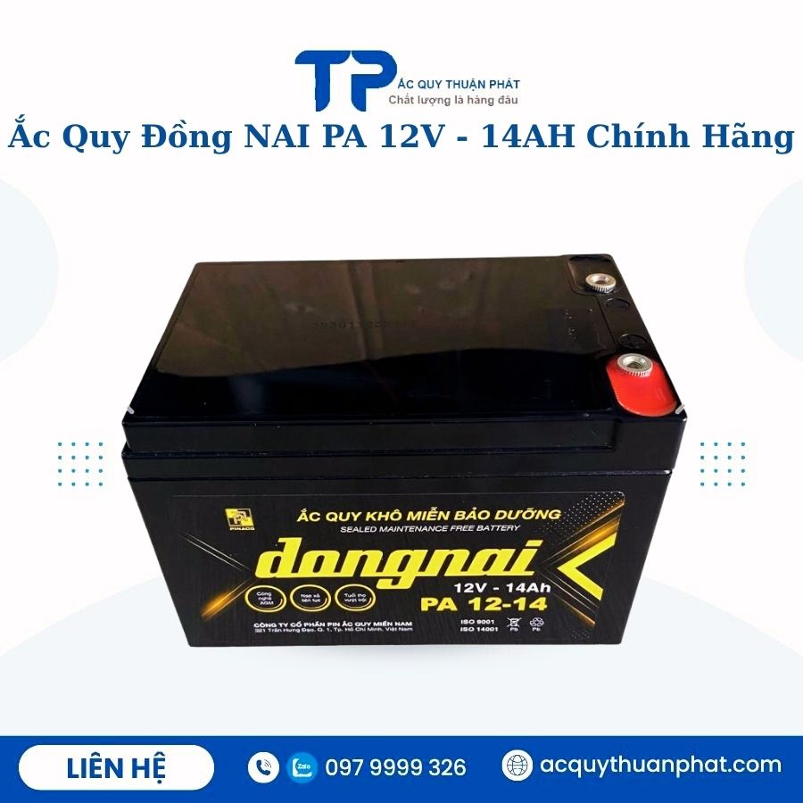 Ắc Quy Đồng NAI PA 12V - 14AH Chính Hãng